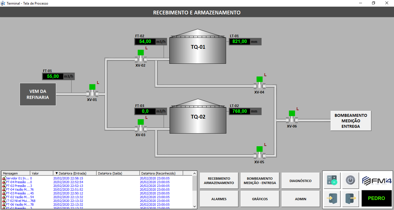 Tela de aula do Curso Software SCADA Elipse E3